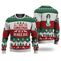 FUNSTUFFPRINT Beagle Dog All I Want For Christmas Ugly Christmas Sweater, Custom Dog Christmas sweatshirt, Christmas gifts Ugly Sweater