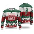 FUNSTUFFPRINT Doberman Dog All I Want For Christmas Ugly Christmas Sweater, Custom Dog Christmas sweatshirt, Christmas gifts Ugly Sweater