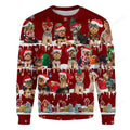FUNSTUFFPRINT Yorkshire Terrier Snow Christmas, Premium Dog Christmas Ugly Sweatshirt, Dog Ugly Sweater, Christmas gift Ugly Sweater