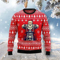 FUNSTUFFPRINT Santa Christmas Ugly Christmas Sweater, Santa Christmas 3D All Over Printed Sweater Ugly Sweater