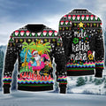 FUNSTUFFPRINT Hawaiian Santa Ugly Sweater, Mele Kalikimaka Ugly Sweater, Funny Santa Claus Ugly Sweater For Men Ugly Sweater