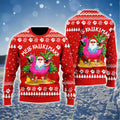 FUNSTUFFPRINT Hawaiian Santa Ugly Sweater, Mele Kalikimaka Ugly Sweater, Funny Hawaiian Santa Claus Red Ugly Sweater Ugly Sweater