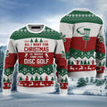 FUNSTUFFPRINT Disc Golf Ugly Christmas Sweater, Disc Golf All I Want For Christmas Ugly Sweater For Men, Perfect Gift For Christmas, Friends, Family Ugly Sweater
