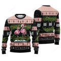 FUNSTUFFPRINT Flamingo Christmas Pattern Sweater, Ugly Sweater For Men & Women, Perfect Outfit For Christmas New Year Autumn Winter Ugly Sweater