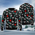 FUNSTUFFPRINT Santa Claus Laughing Pattern Ugly Sweater For Men & Women, Perfect Outfit For Christmas New Year Autumn Winter Ugly Sweater