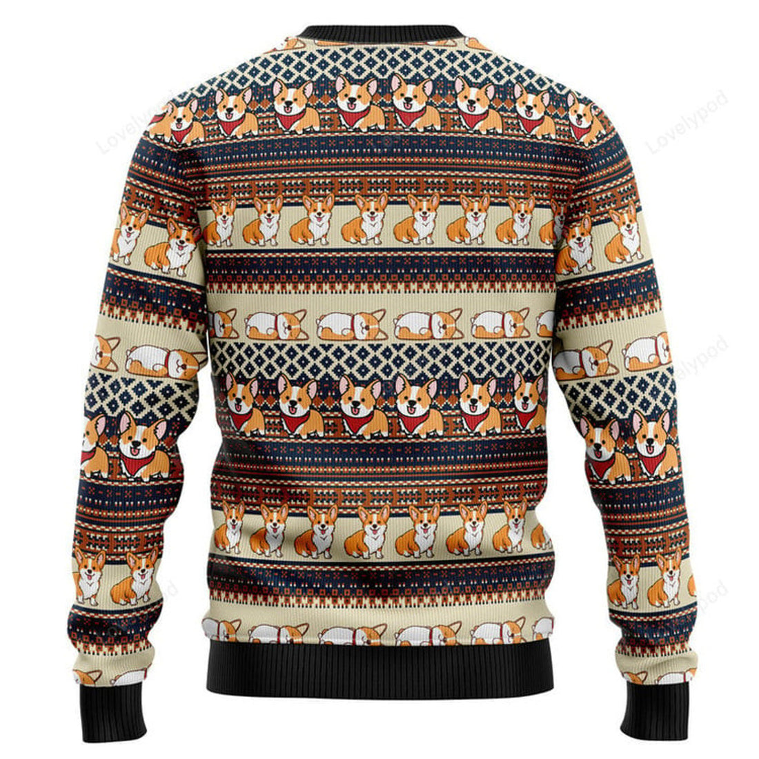 FUNSTUFFPRINT Pembroke Welsh Corgi Ugly Christmas Sweater, Dog Christmas sweatshirts, Christmas gift Ugly Sweater