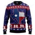 FUNSTUFFPRINT Texas Map Symbols Pattern Ugly Christmas Sweater, Christmas sweatshirts, Christmas gift Ugly Sweater