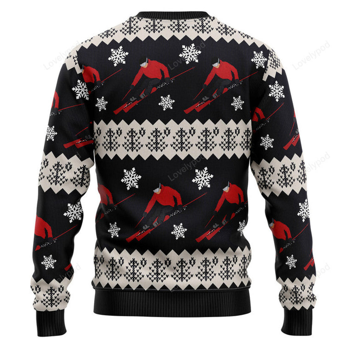 FUNSTUFFPRINT Skiing Christmas Ugly Christmas Sweater, Christmas sweatshirts, Christmas gift Ugly Sweater