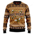 FUNSTUFFPRINT Bee Merry Ugly Christmas Sweater, Christmas sweatshirts, Christmas gift Ugly Sweater