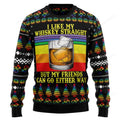 FUNSTUFFPRINT LGBT Whiskey Straight Ugly Christmas Sweater, Christmas sweatshirts, Christmas gift Ugly Sweater