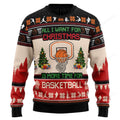 FUNSTUFFPRINT All I Want For Christmas Is More Time For Basketball Ugly Christmas Sweater, Christmas sweatshirts, Christmas gift Ugly Sweater