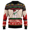 FUNSTUFFPRINT Christmas Time For Baseball Ugly Christmas Sweater, Christmas sweatshirts, Christmas gift Ugly Sweater