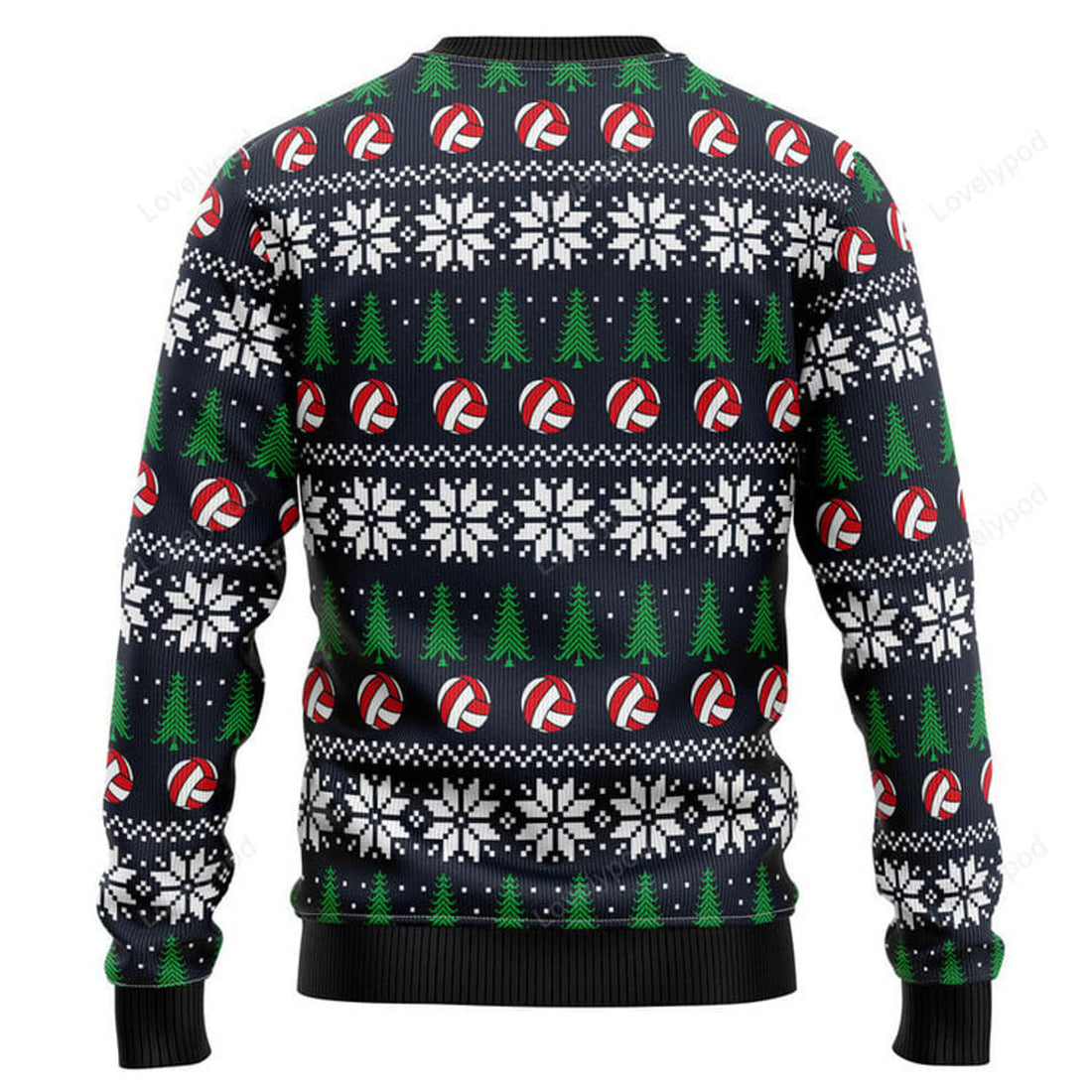 FUNSTUFFPRINT Holly Volley Volleyball Ugly Christmas Sweater, Christmas sweatshirts, Christmas gift Ugly Sweater