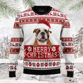 FUNSTUFFPRINT Merry Christmas Bulldog Ugly Christmas Sweater, Christmas sweatshirts, Christmas gift Ugly Sweater