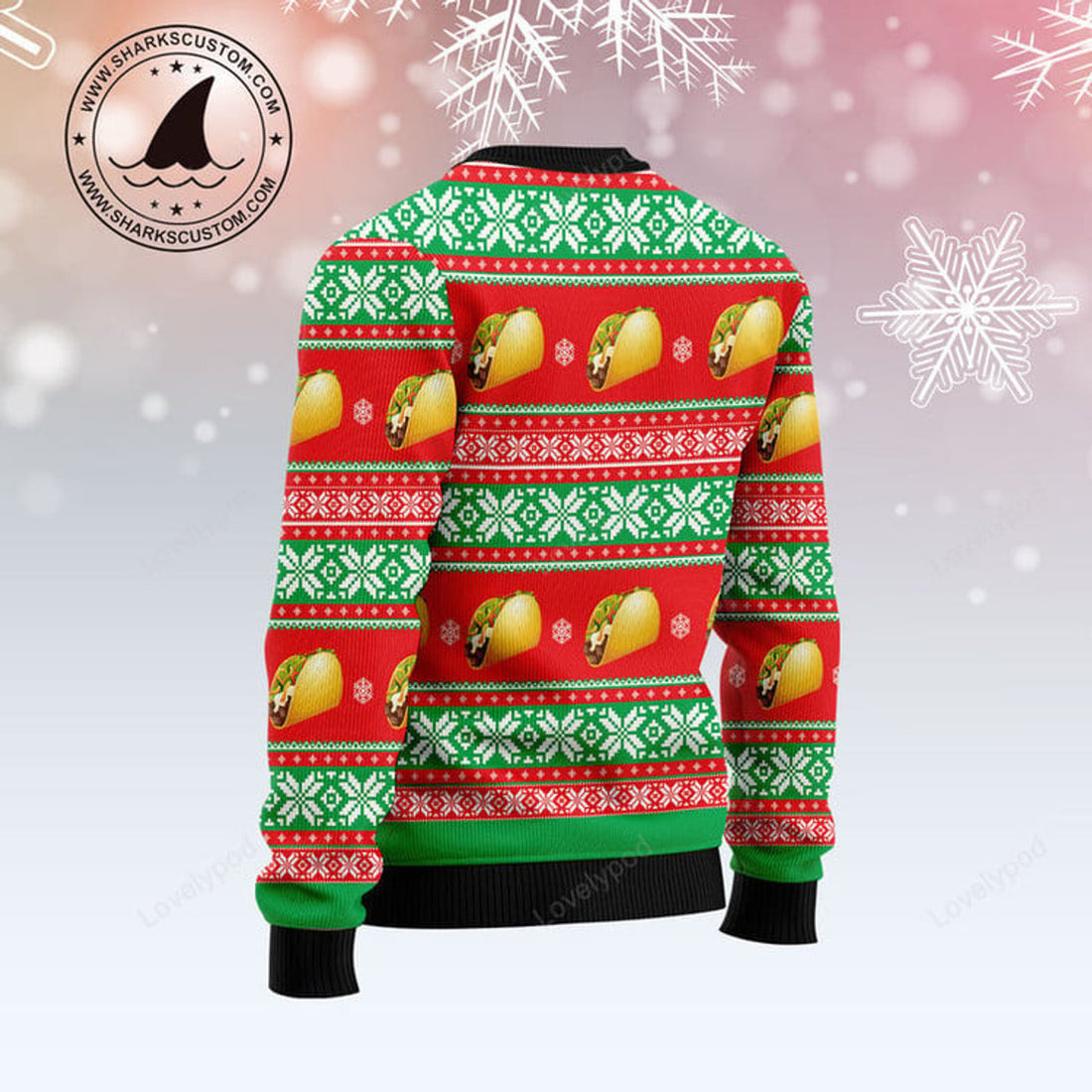 FUNSTUFFPRINT Taco Bell Taco On The Way Ugly Christmas Sweater, Christmas sweatshirts, Christmas gift Ugly Sweater