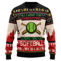 FUNSTUFFPRINT All I Want For Christmas Is More Time For Softball Ugly Christmas Sweater, Christmas sweatshirts, Christmas gift Ugly Sweater