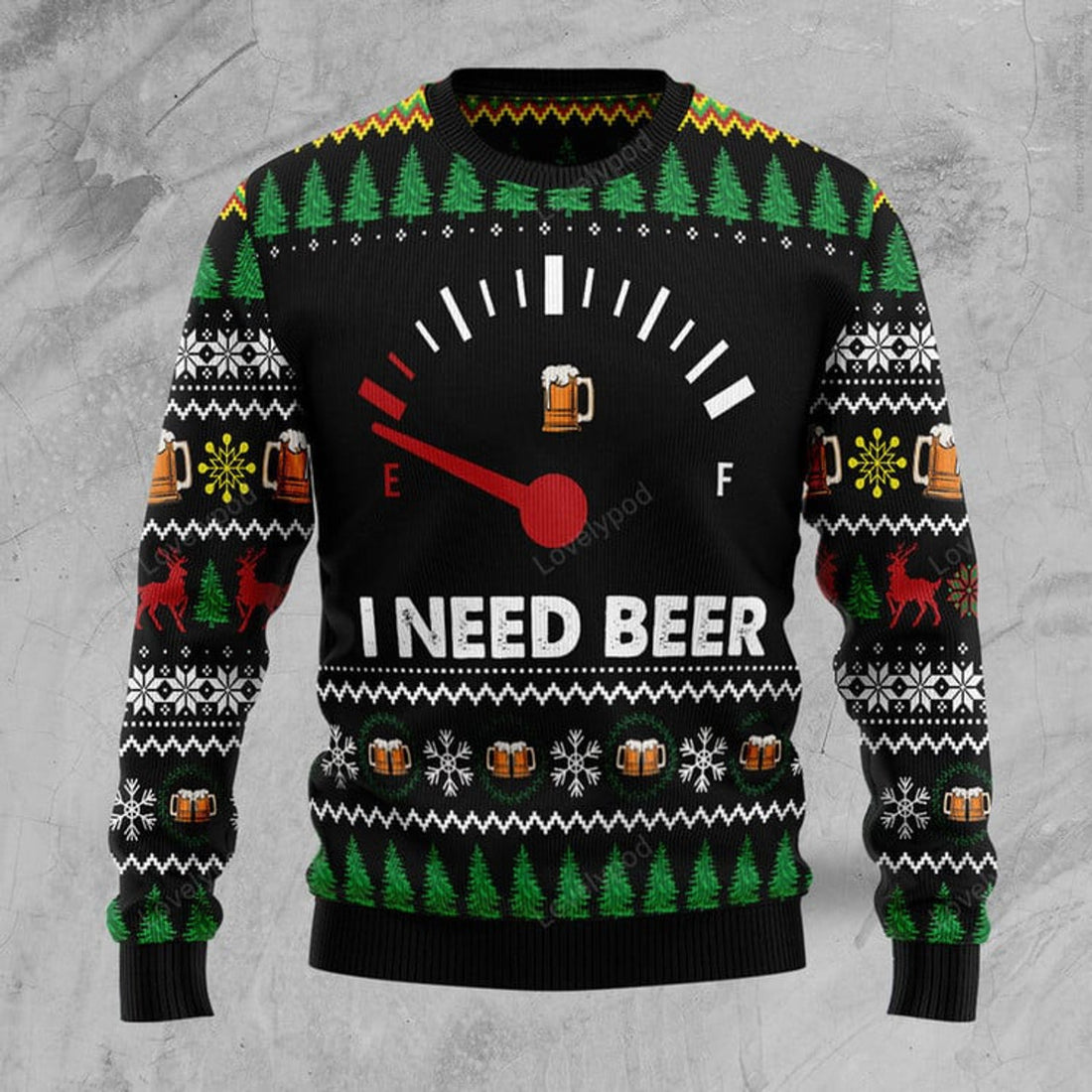 FUNSTUFFPRINT Amazing Beer Ugly Christmas Sweater, Christmas sweatshirt, Christmas gift Ugly Sweater