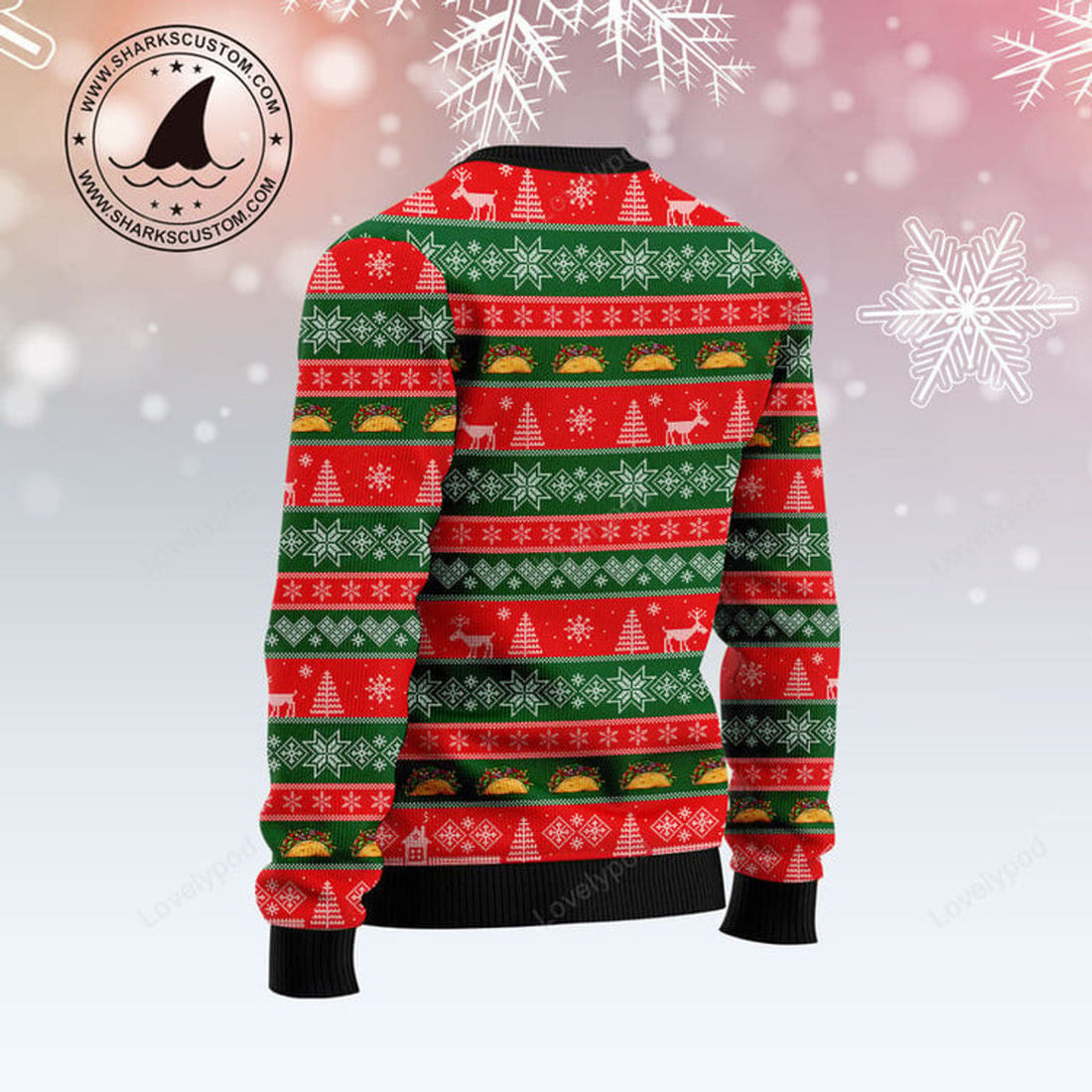 FUNSTUFFPRINT Body By Taco Ugly Christmas Sweater, Christmas sweatshirt, Christmas gift Ugly Sweater