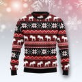 FUNSTUFFPRINT Moose Christmas Ugly Christmas Sweater For Men Women, Christmas sweatshirt, Christmas gift Ugly Sweater