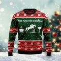 FUNSTUFFPRINT Time Plan For Christmas Show Jumping Horse Ugly Christmas Sweater For Men Women, Christmas sweatshirt, Christmas gift Ugly Sweater