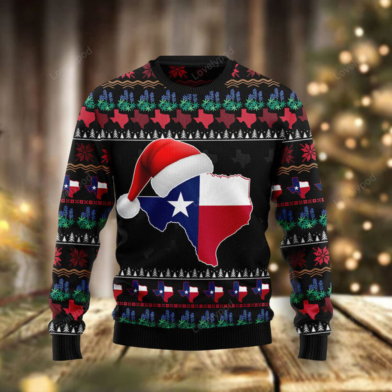 FUNSTUFFPRINT Texas Christmas Ugly Christmas Sweater, Christmas sweatshirt, Christmas gift Ugly Sweater