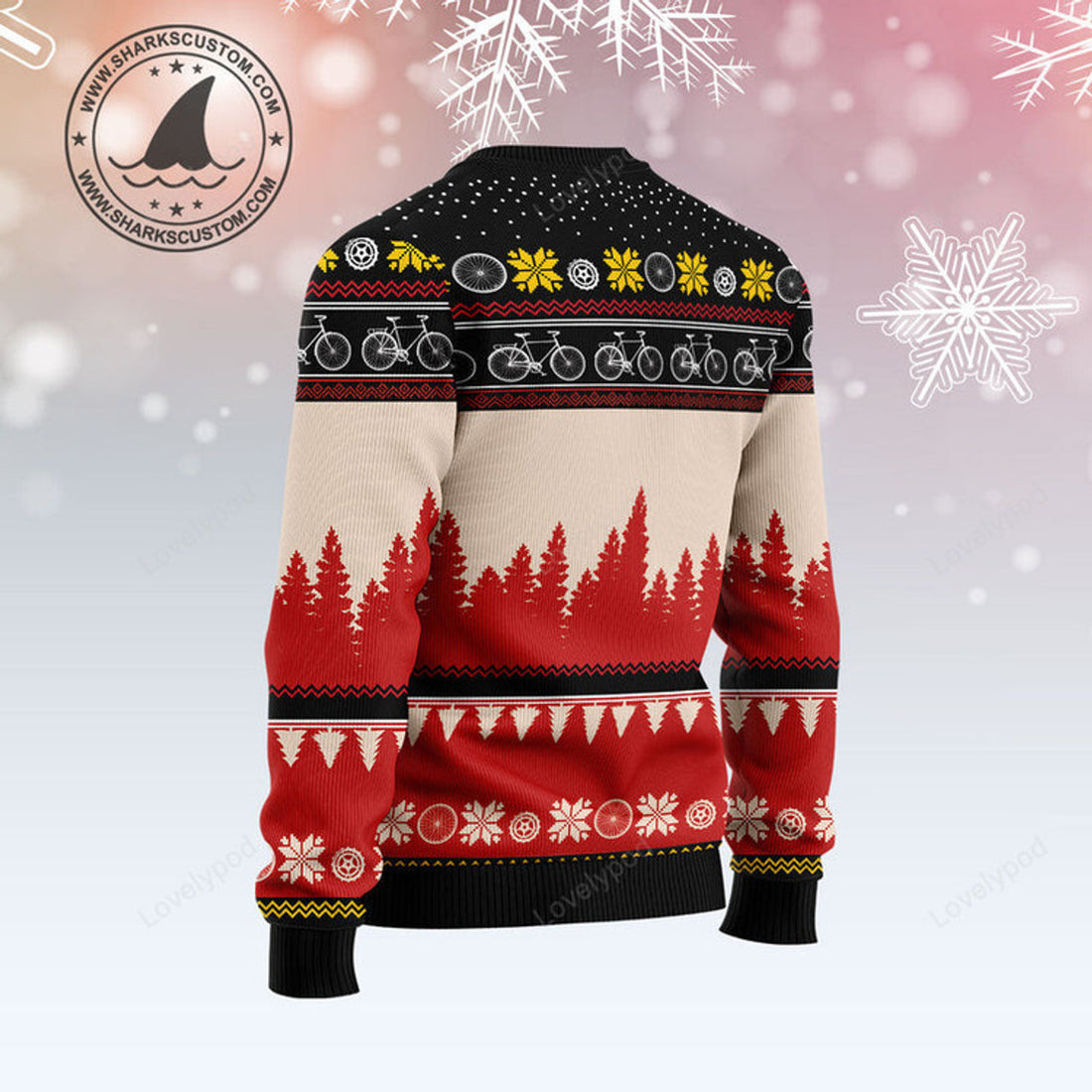 FUNSTUFFPRINT All I Want For Christmas Is More Time For Biking Ugly Christmas Sweater, Christmas sweatshirt, Christmas gift Ugly Sweater