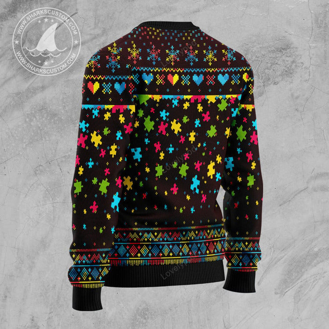 FUNSTUFFPRINT Christmas Tree Autism Awareness Ugly Christmas Sweater, Christmas ugly sweatshirt, Christmas gifts Ugly Sweater