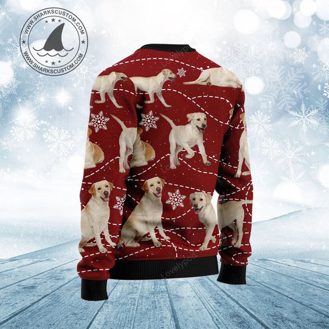 FUNSTUFFPRINT Labrador Retriever Xmas Ugly Christmas Sweater, Christmas ugly sweatshirt, Christmas gifts Ugly Sweater