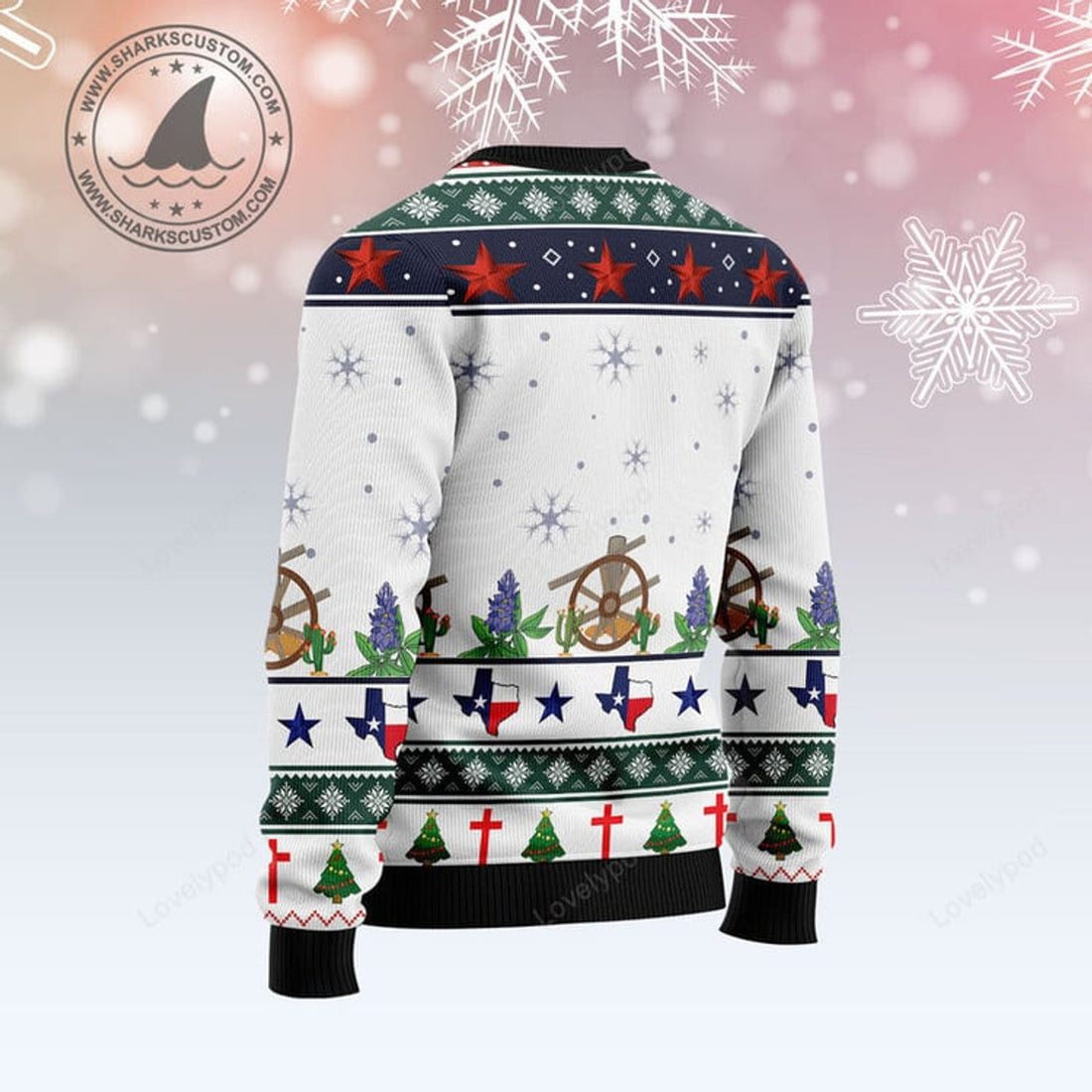 FUNSTUFFPRINT Texas Merry Christmas Ugly Christmas Sweater, Xmas ugly sweatshirt, Christmas gifts for Dad, Mom, Brother, Sister Ugly Sweater