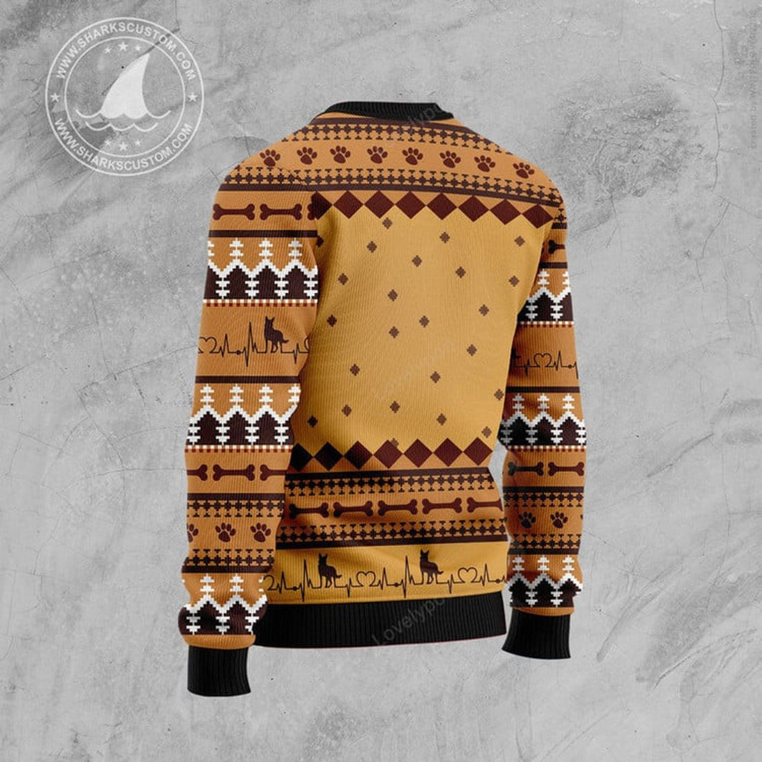 FUNSTUFFPRINT German Shepherd When I Need A Hand Ugly Christmas Sweater, Xmas ugly sweatshirt, Christmas gifts Ugly Sweater