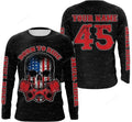 FUNSTUFFPRINT Custom Skull Rider Motorcyle Jersey Born to Ride Patriotic Bikers American Flag 3D Long Sleeve T-Shirt