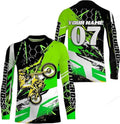 FUNSTUFFPRINT Custom Motocross Racing Custom Number&Name Jersey T-Shirt Youth & Adult Long Sleeves, Dirt Bike Motorcycle Off-Road Riders 3D Long Sleeve T-Shirt
