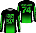FUNSTUFFPRINT Custom MX Racing Jersey Kid Men Women Motocross Ride Fast Die Last Dirt Bike Off-Road Shirt 3D Long Sleeve T-Shirt