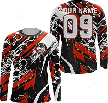 FUNSTUFFPRINT Custom Motocross Racing Adult&Kid Biker Live to Ride Off-Road MX Shirt 3D Long Sleeve T-Shirt