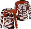 FUNSTUFFPRINT Custom MX Dirt Bike Jersey Custom Name & Number Motocross Racing Adult Off-Road Motorcycle 3D Long Sleeve T-Shirt