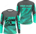 FUNSTUFFPRINT Custom Kid&Adult Motocross Jersey Dirt Bike MX Racing Dirt More Ride More Off-Road 3D Long Sleeve T-Shirt