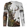FUNSTUFFPRINT Custom camouflage hunting clothes Customize 3D Long Sleeve T-Shirt, Deer skull reaper hunting big game gift for hunter 3D Long Sleeve T-Shirt