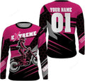 FUNSTUFFPRINT Custom Motocross Racing Jersey Youth&Adult Extreme Racing Motorcycle Biker Girl Off-Road 3D Long Sleeve T-Shirt