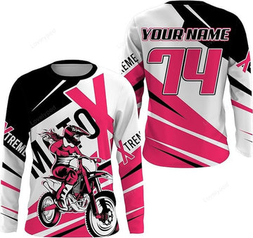 FUNSTUFFPRINT Custom MX Jersey Extreme Motox Dirt Bike Youth Adult Motorcycle Biker Girl Racing Shirt 3D Long Sleeve T-Shirt
