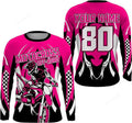 FUNSTUFFPRINT Custom MX Racing Jersey Girl Women Motocross Off-Road Youth Dirt Bike Riding 3D Long Sleeve T-Shirt