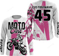 FUNSTUFFPRINT Custom Jersey for Motocross Youth Dirt Bike Off-Road Racing MX Biker Girl Motorcycle Shirt 3D Long Sleeve T-Shirt