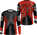 FUNSTUFFPRINT Custom Racing Jersey Cool Bone Motorcycle Motocross Shirt Off-Road 3D Long Sleeve T-Shirt