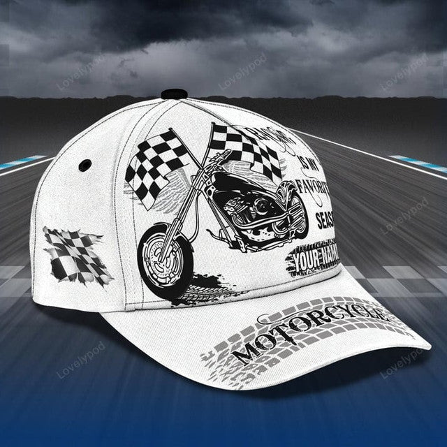 FUNSTUFFPRINT 3D Classic Cap Motorcycle Racing Personalized Name Cap