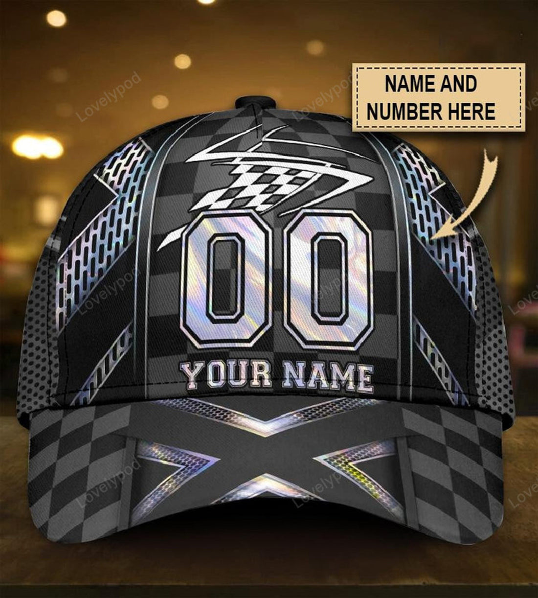 FUNSTUFFPRINT Racing Custom Classic Cap for men, Racing hats, gift for racing lover