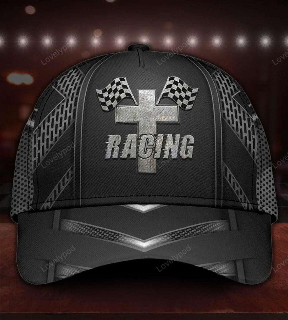 FUNSTUFFPRINT Jesus Racing Custom Classic Cap for men, Racing hats, gift for racing lover