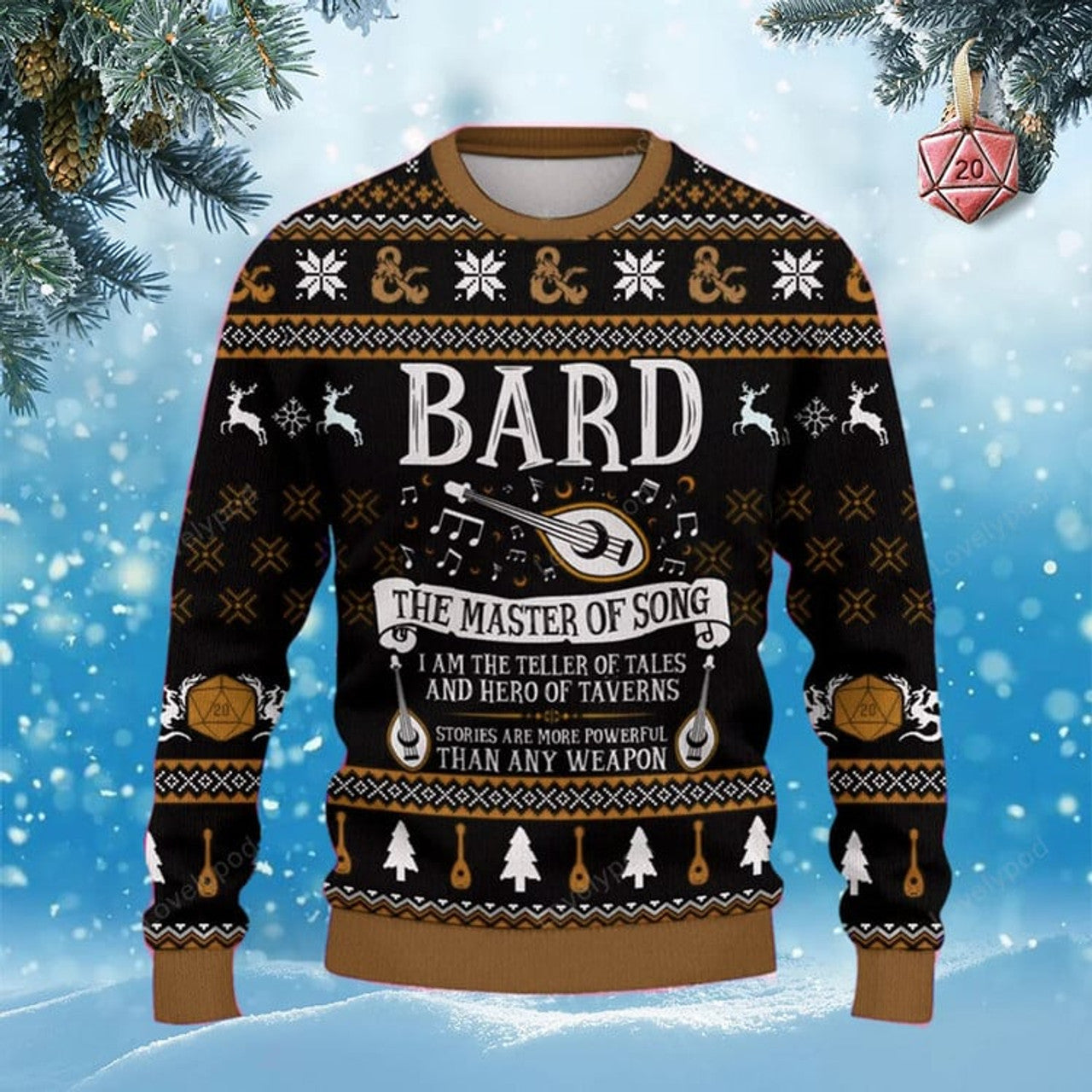 FUNSTUFFPRINT Classes Bard Christmas ugly sweater for men and women, Classes Bard shirts, Christmas ugly sweatshirt Ugly Sweater