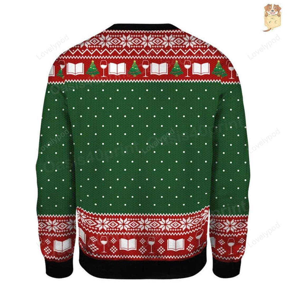 FUNSTUFFPRINT Funny Owl That's What I Do I Read Books Ugly Sweater Book Lovers Ugly Sweater Owl Lovers Ugly Sweater Christmas Drink Wine Love Sweatshirt Ugly Sweater