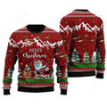 FUNSTUFFPRINT Santa Duck Hunting Sweater Merry Christmas, Ugly Sweater For Men & Women Ugly Sweater