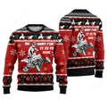 FUNSTUFFPRINT Christmas Ride Sweater What Fun It Is To Ride, Ugly Sweater For Men & Women Ugly Sweater
