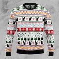 FUNSTUFFPRINT Black Cat Pattern Ugly Christmas Sweater - Lover Xmas Sweater Gift Ugly Sweater